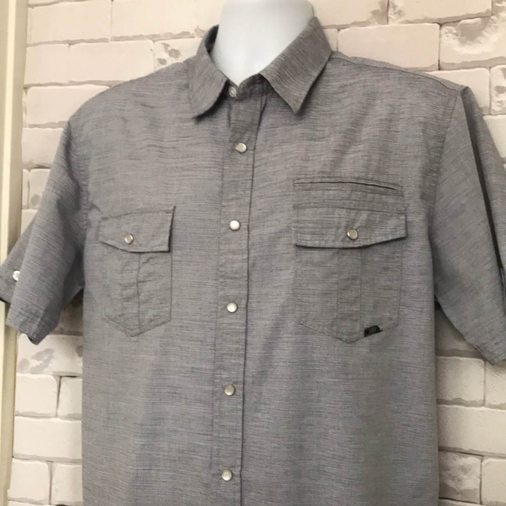 Men’s Coastal pearl snap light blue  shirt